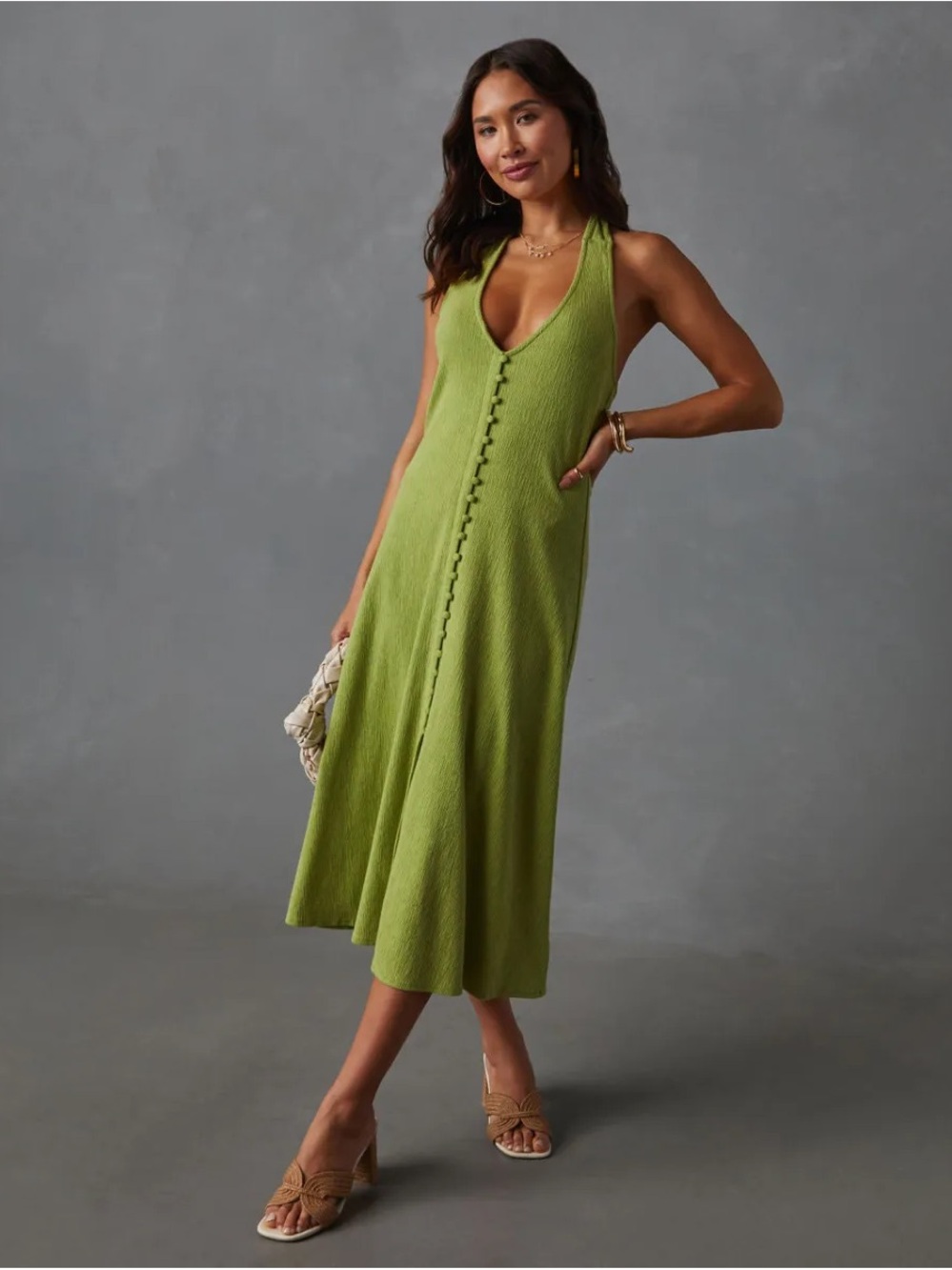 VICI Halter Neck Midi Dress